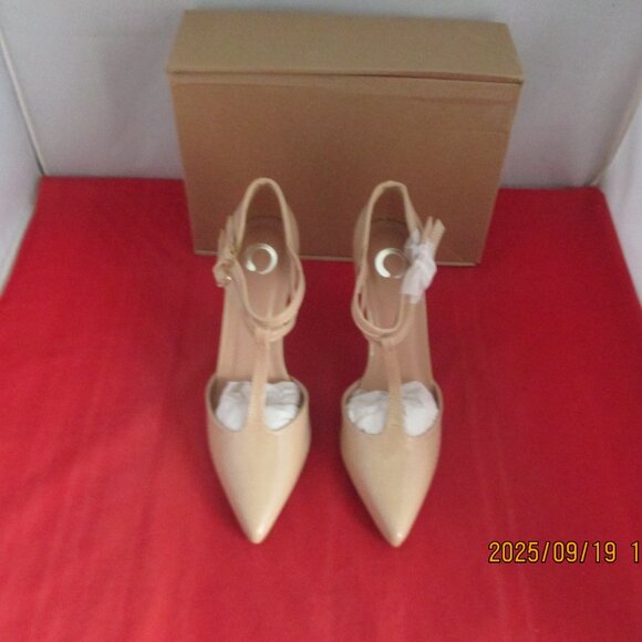 Journee Collection Tru T Strap Stiletto Pumps $85 - US Size 8 1/2 - Nude - 1350 - Picture 3 of 11